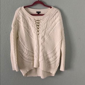 Cream thick knit sweater